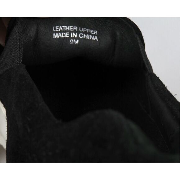 J Slides Dimmi Black Suede Leather White Platform Sneakers Slip On Women Size 9 - Picture 6 of 6